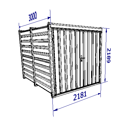 Container 3,00 m mit Auffangwanne 300 Liter 2S – Bild 10