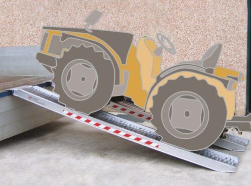 Alurampen 4,0 m / 3,435 t Auffahrschienen Auffahrrampen Rampen M125/40 mit Rand