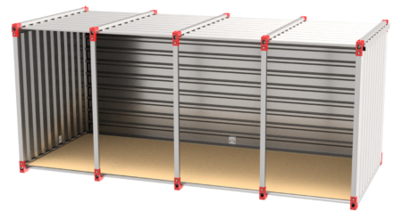 Unterstand 5,00 m x 2,20 m x 2,20 m