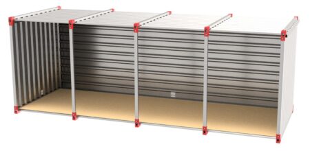 Unterstand 6,00 m x 2,20 m x 2,20 m