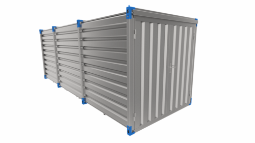 BLUE Container 6,00 m 2S Materialcontainer